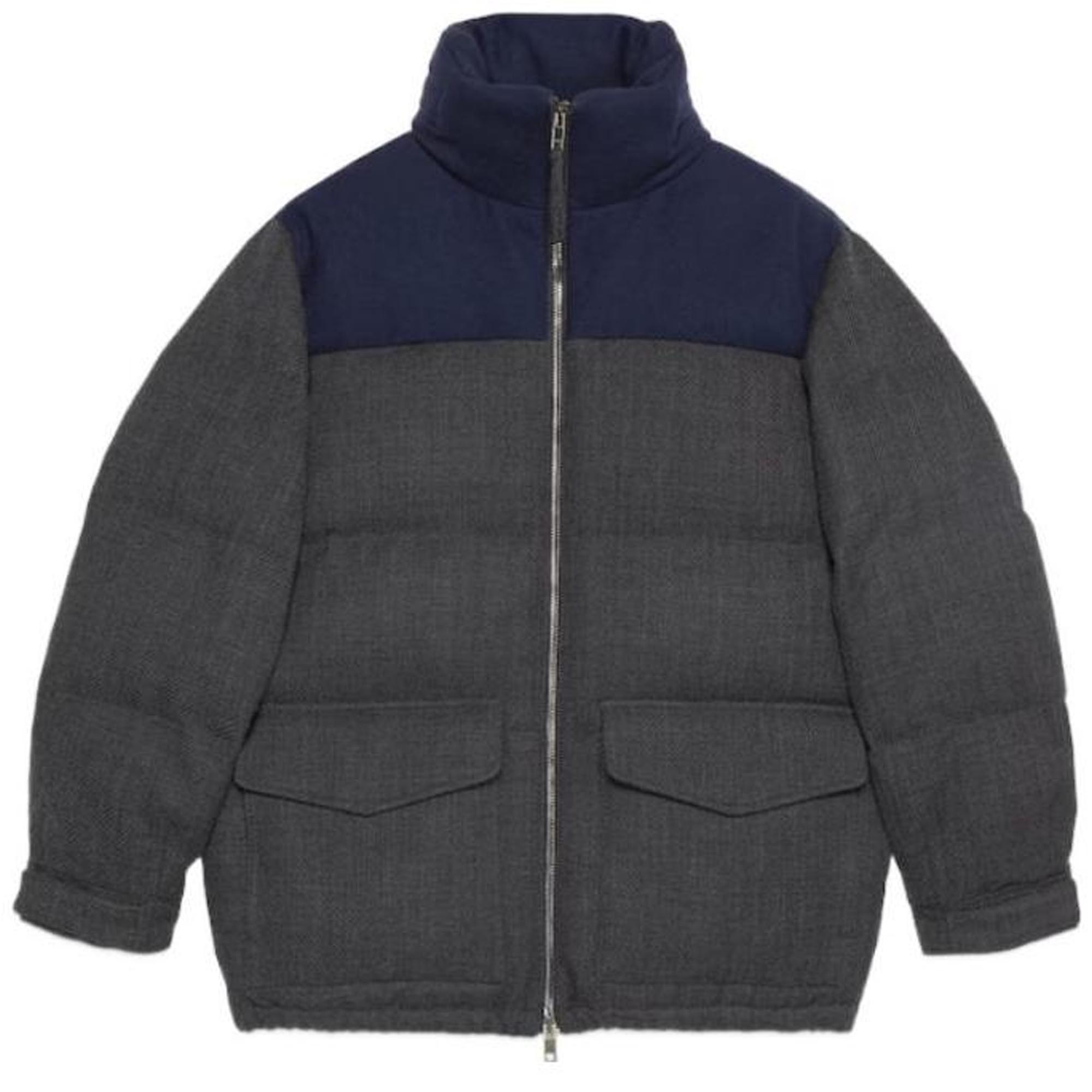 Gucci Zip-Up Colorblock Down Jacket FW23 - Gray 770791-Z8BNU-1126