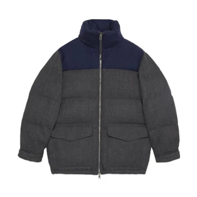 Gucci Zip-Up Colorblock Down Jacket FW23 - Gray 770791-Z8BNU-1126