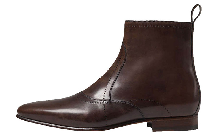 Gucci Zip Short Boots 'Dark Brown'