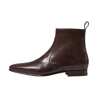 Gucci Zip Short Boots 'Dark Brown'