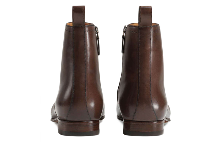 Gucci Zip Short Boots 'Dark Brown' 圖 4