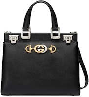 Gucci Zumi Top Handle Grainy Leather Small Black Gucci Zumi Top Handle Grainy Leather Small Black