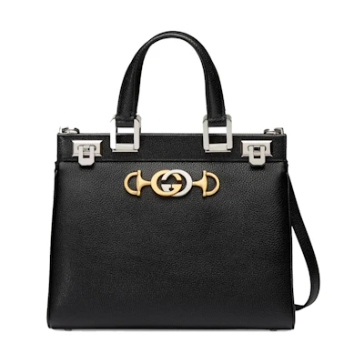 Gucci Zumi Top Handle Grainy Leather Small Black