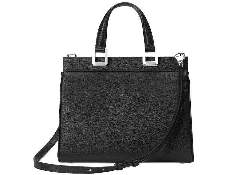 Order グッチ ズミ トップハンドル グレイニーレザー スモール ブラック