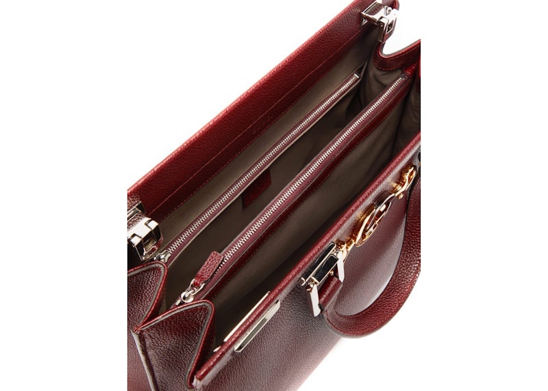 Lookbook 古驰Zumi中号酒红色手提包
