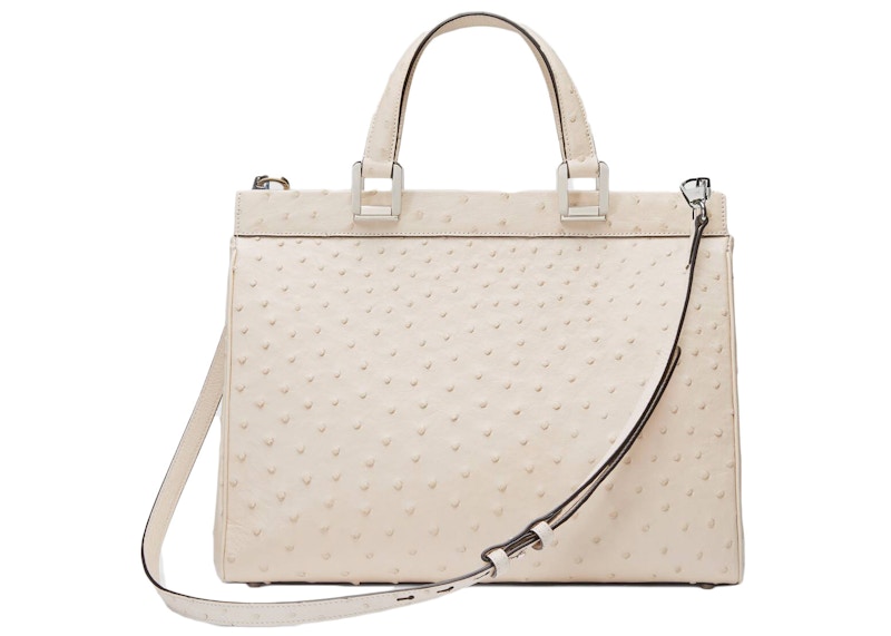 Order グッチ ズミ トップハンドル オーストリッチ ミディアム アイボリー