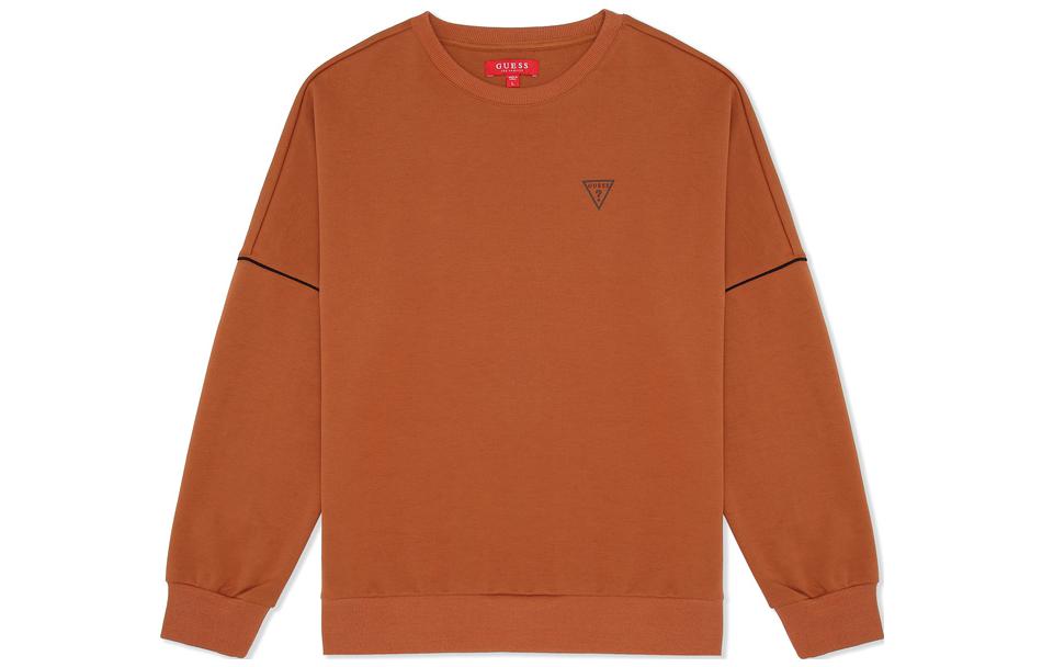 GUESS Logo Casual Pullover Sweatshirt Unisex Brown X2BQ46R2Q41-BRN