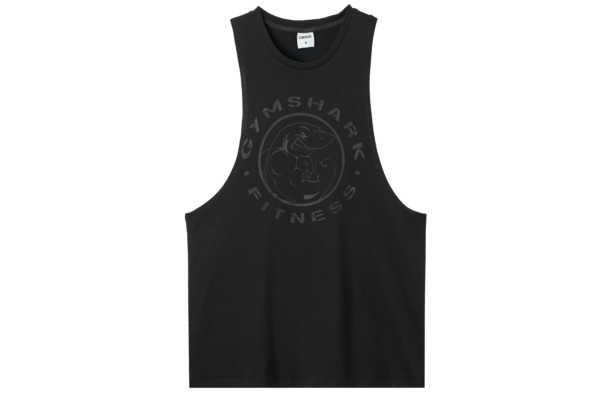 GYMSHARK Anime Graphic Logo Slim Fit Sleeveless Tank Top Black A5A2Z-BB2J