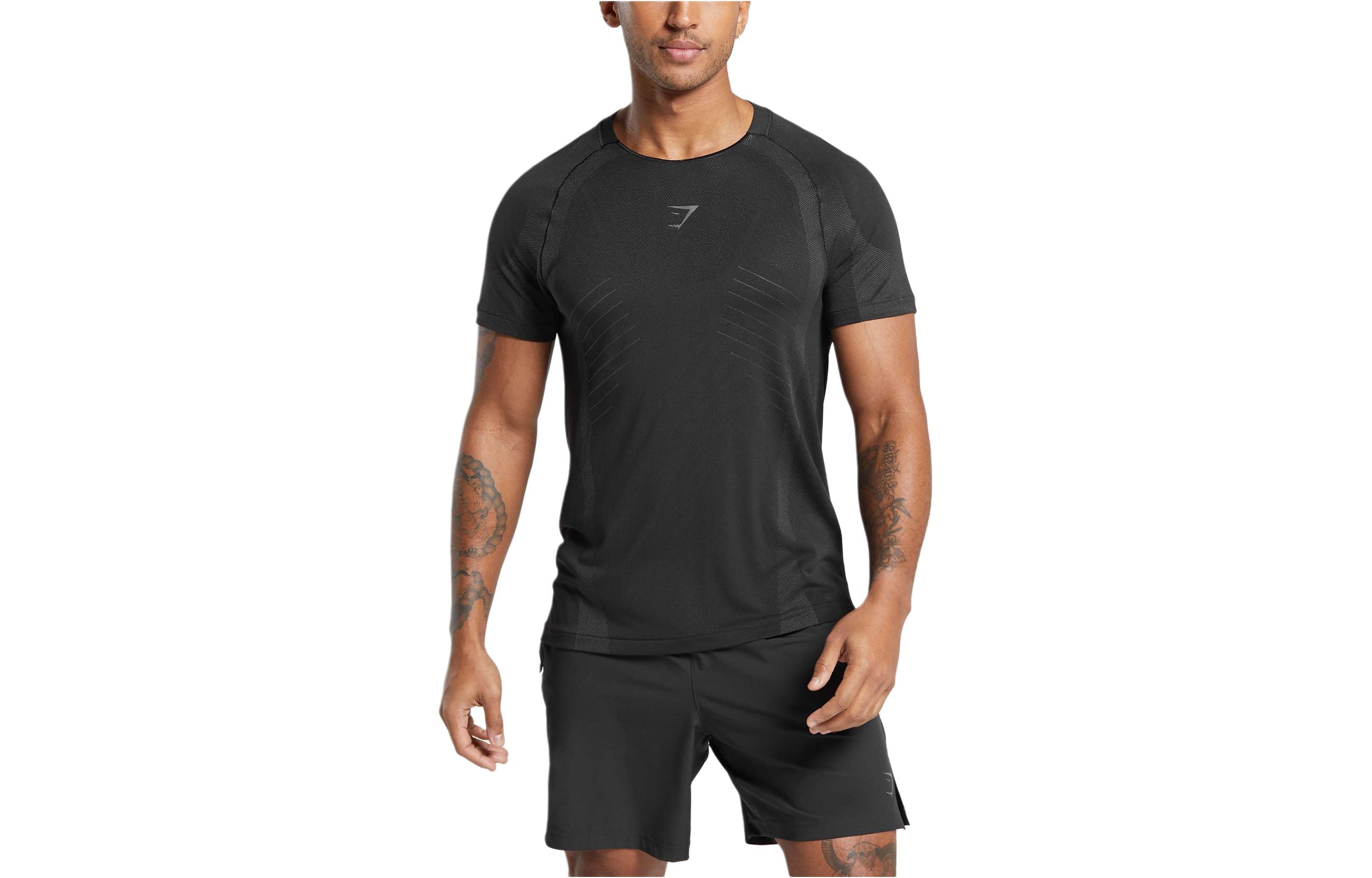 GYMSHARK APEX SEAMLESS Moisture-Wicking Slim Fit Gym T-Shirt with Logo Print A5A5H-BB3K