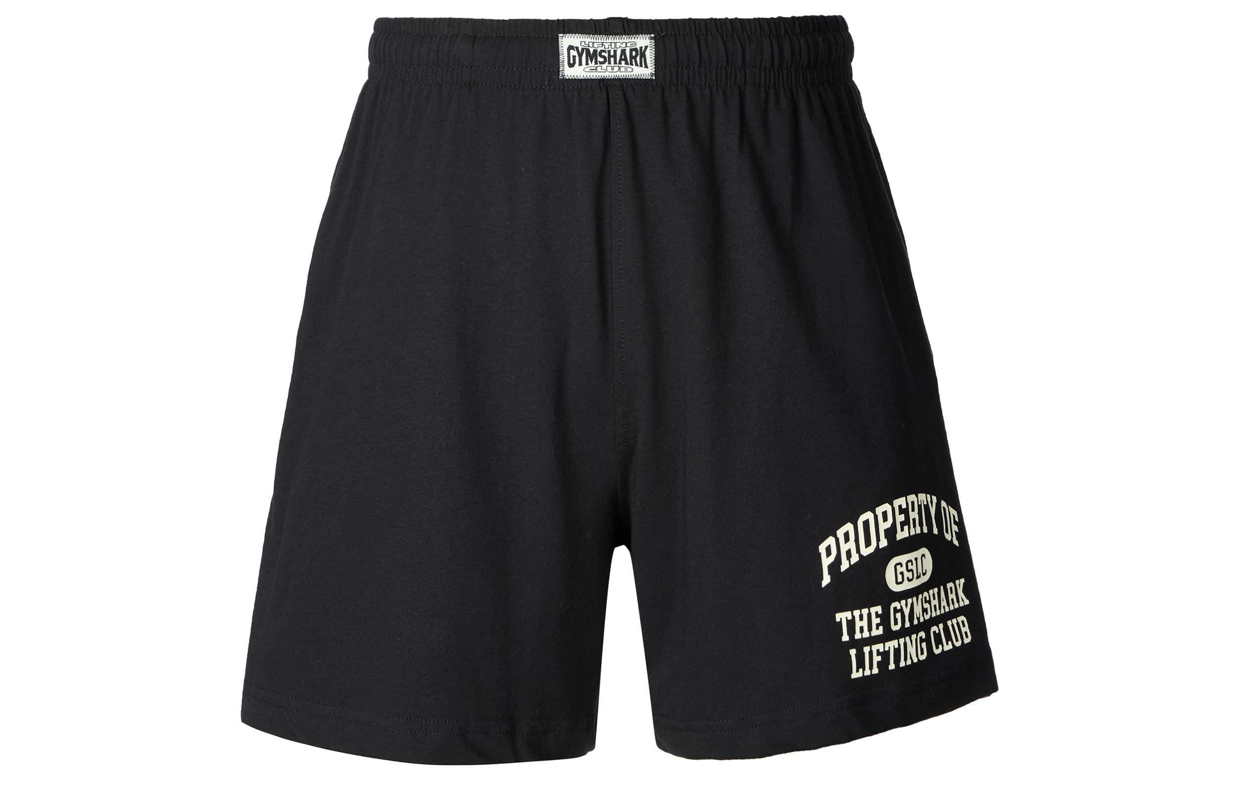 Gymshark Black Lightweight Jersey Shorts with Logo Print and Drawstring Fit A5A6J-BB2J