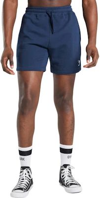 GYMSHARK CREST Navy Blue Slim-Fit Drawstring Logo Shorts Casual Style A2A1S-UBCY Buy GYMSHARK CREST Navy Blue Slim-Fit Drawstring Logo Shorts Casual Style A2A1S-UBCY