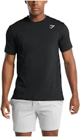 GYMSHARK Crest T-Shirt Black - Classic Fit with Embroidered Logo. A1A3J-BBBB GYMSHARK Crest T-Shirt Black - Classic Fit with Embroidered Logo. A1A3J-BBBB