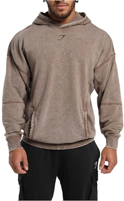 Gymshark Heritage Brown Hoodie with Logo Print and Stitch Detail. A4A7J-NB7Q Buy Gymshark Heritage Brown Hoodie with Logo Print and Stitch Detail. A4A7J-NB7Q
