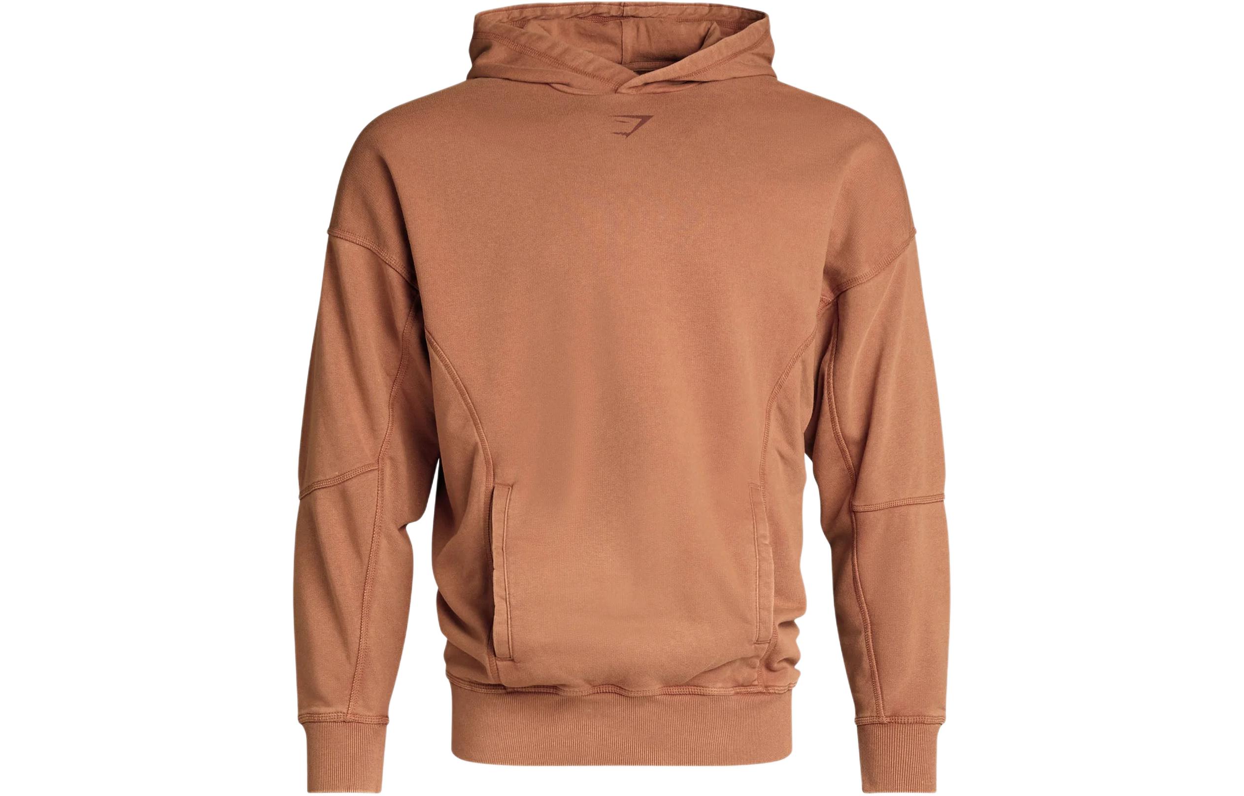 Gymshark Heritage Canyon Brown Letter Print Hoodie A4A7J-NCC0