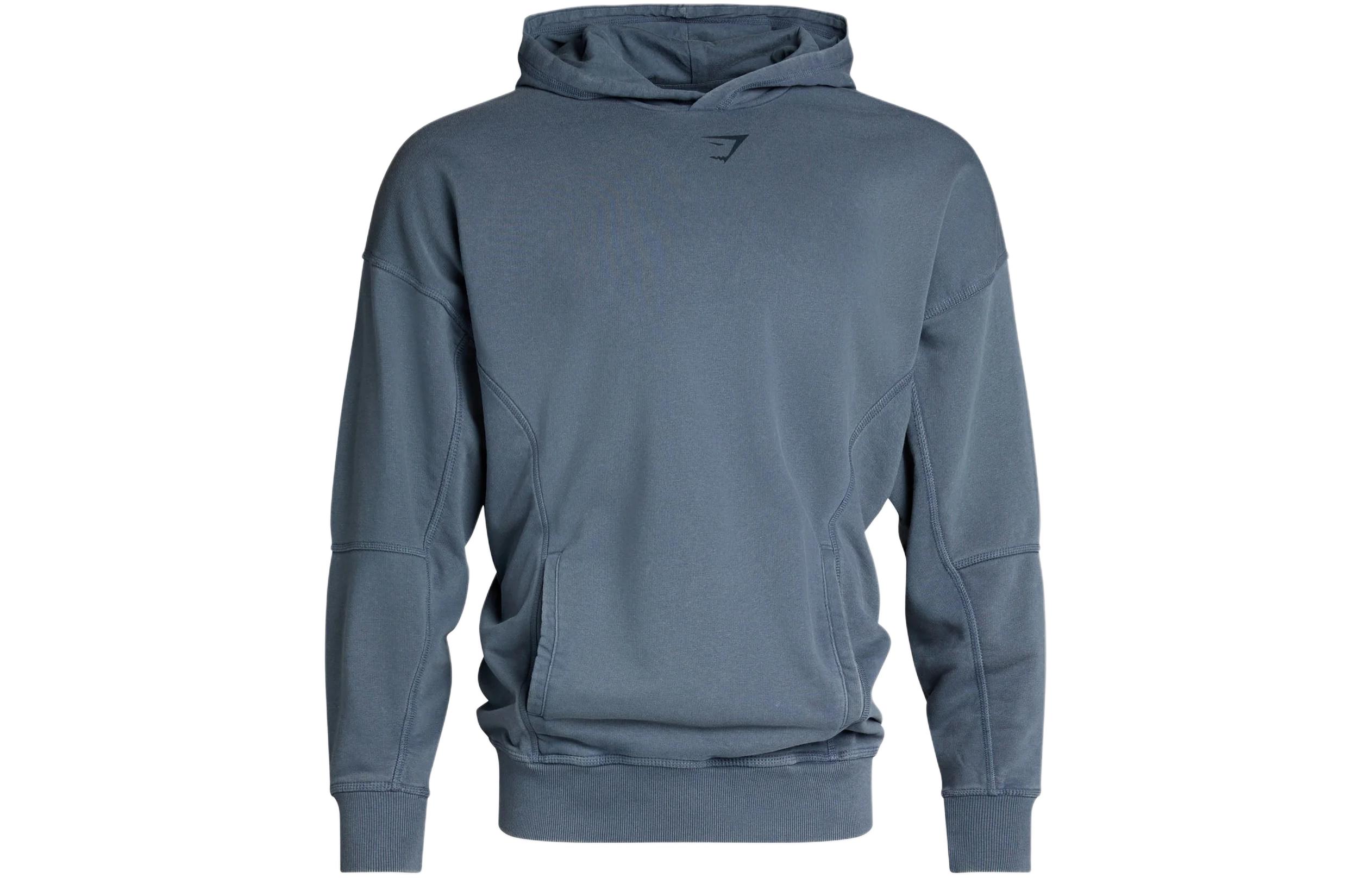 Gymshark HERITAGE Logo Hoodie Titanium Blue A4A7J-UCMS