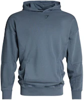Gymshark HERITAGE Logo Hoodie Titanium Blue A4A7J-UCMS Gymshark HERITAGE Logo Hoodie Titanium Blue A4A7J-UCMS