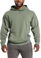 Gymshark HERITAGE Logo Print Hoodie Dusk Green Casual Pullover. A4A7J-ECCP Gymshark HERITAGE Logo Print Hoodie Dusk Green Casual Pullover. A4A7J-ECCP