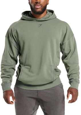 Gymshark HERITAGE Logo Print Hoodie Dusk Green Casual Pullover. A4A7J-ECCP Buy Gymshark HERITAGE Logo Print Hoodie Dusk Green Casual Pullover. A4A7J-ECCP