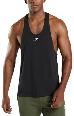 GYMSHARK REACT STRINGER Slim Fit Breathable Tank Top Black A2A9B-BBBB Buy GYMSHARK REACT STRINGER Slim Fit Breathable Tank Top Black A2A9B-BBBB