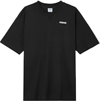 GYMSHARK Rest Day Sweat Black Loose Fit Crew Neck Tee with Minimal Logo. A3A4B-BBBB GYMSHARK Rest Day Sweat Black Loose Fit Crew Neck Tee with Minimal Logo. A3A4B-BBBB