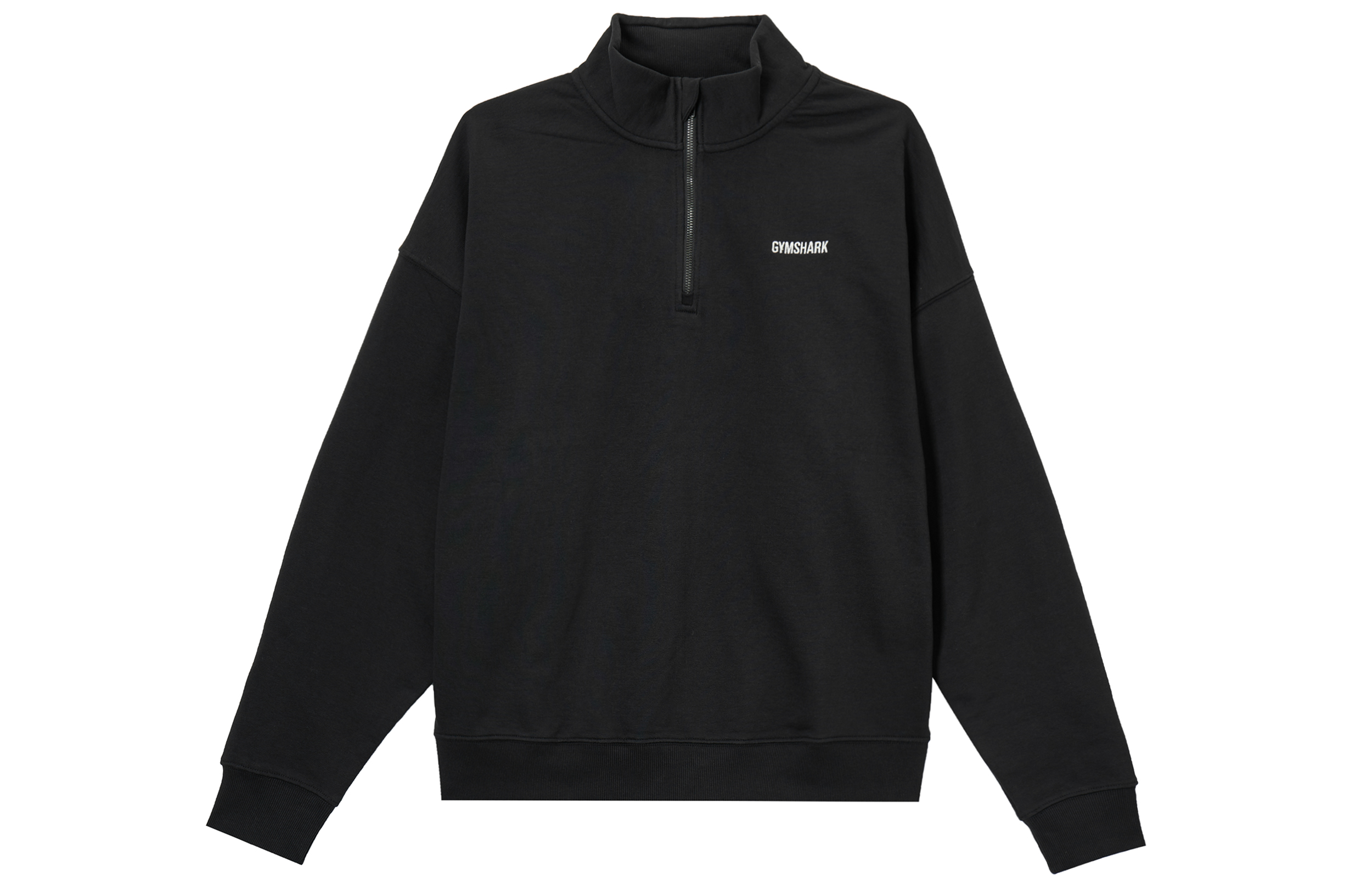 Gymshark Rest Day Sweats 1/4 Zip Pullover Sweatshirt Black Casual Style A3A3Z-BBBB