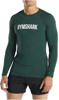 GYMSHARK Slim Fit Raglan Long Sleeve Tee Dark Green A1A1N-EBDJ-Clothing GYMSHARK Slim Fit Raglan Long Sleeve Tee Dark Green A1A1N-EBDJ-Clothing