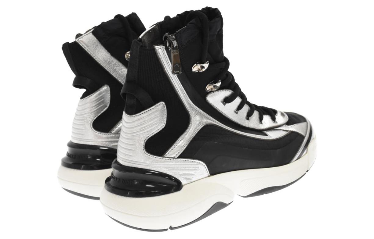 Shop Hajime Sorayama x Dior B24 Runtek High 'Perak Hitam' 3SH120YNL_H961