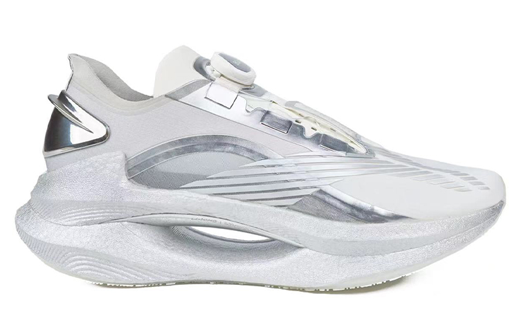 Order 空山基/HajimeSorayama x LiNing李宁 绝影 䨻 空山基聯名 回彈 低幫 跑步鞋 男款 金屬銀