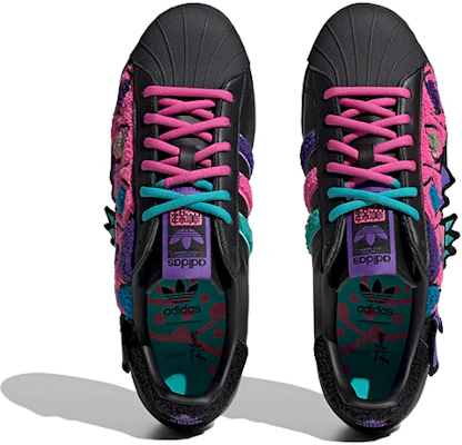 韩美林 x adidas originals Superstar 80s "辰龍" 防滑耐磨 運動鞋 男女款 黑粉紫 Shop 韩美林 x adidas originals Superstar 80s "辰龍" 防滑耐磨 運動鞋 男女款 黑粉紫