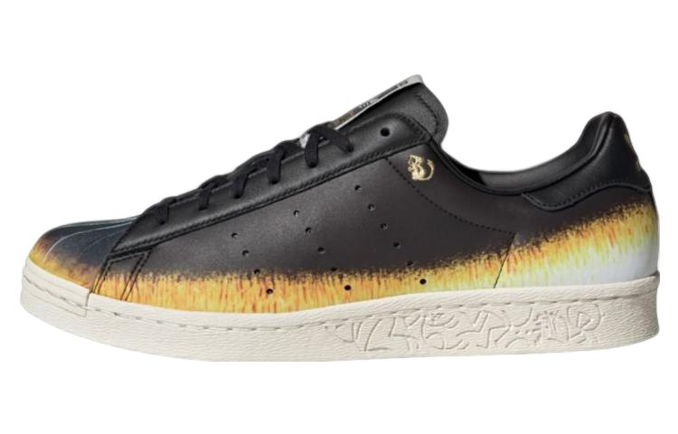 Buy 阿迪达斯三叶草 Superstar 80s x 韩美林 '黑黄橙' ID4385