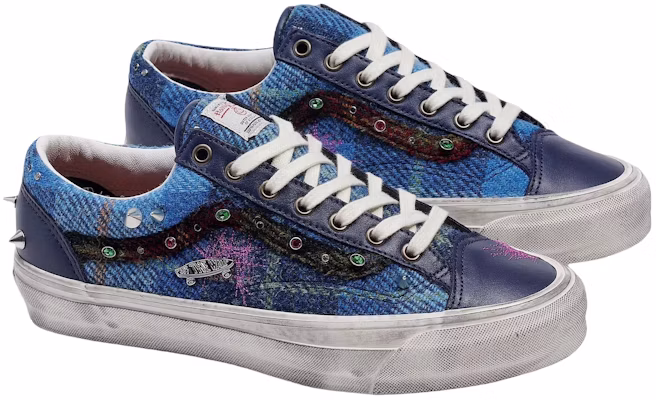 Harris Tweed x Vans Old Skool 'Blue Multi' VN000E8VBIP Order Harris Tweed x Vans Old Skool 'Blue Multi' VN000E8VBIP