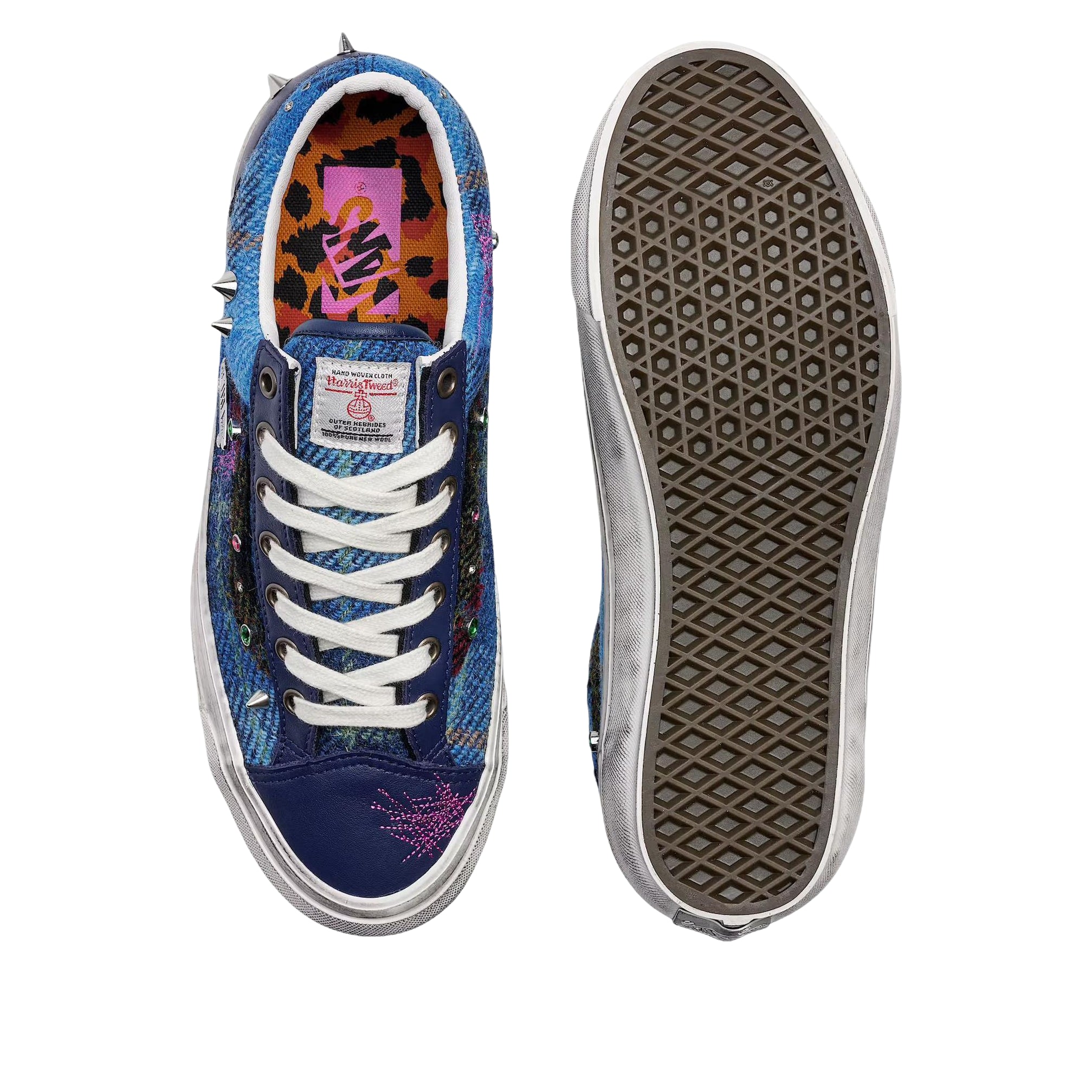 Shop Harris Tweed x Vans Old Skool 'Blue Multi' VN000E8VBIP