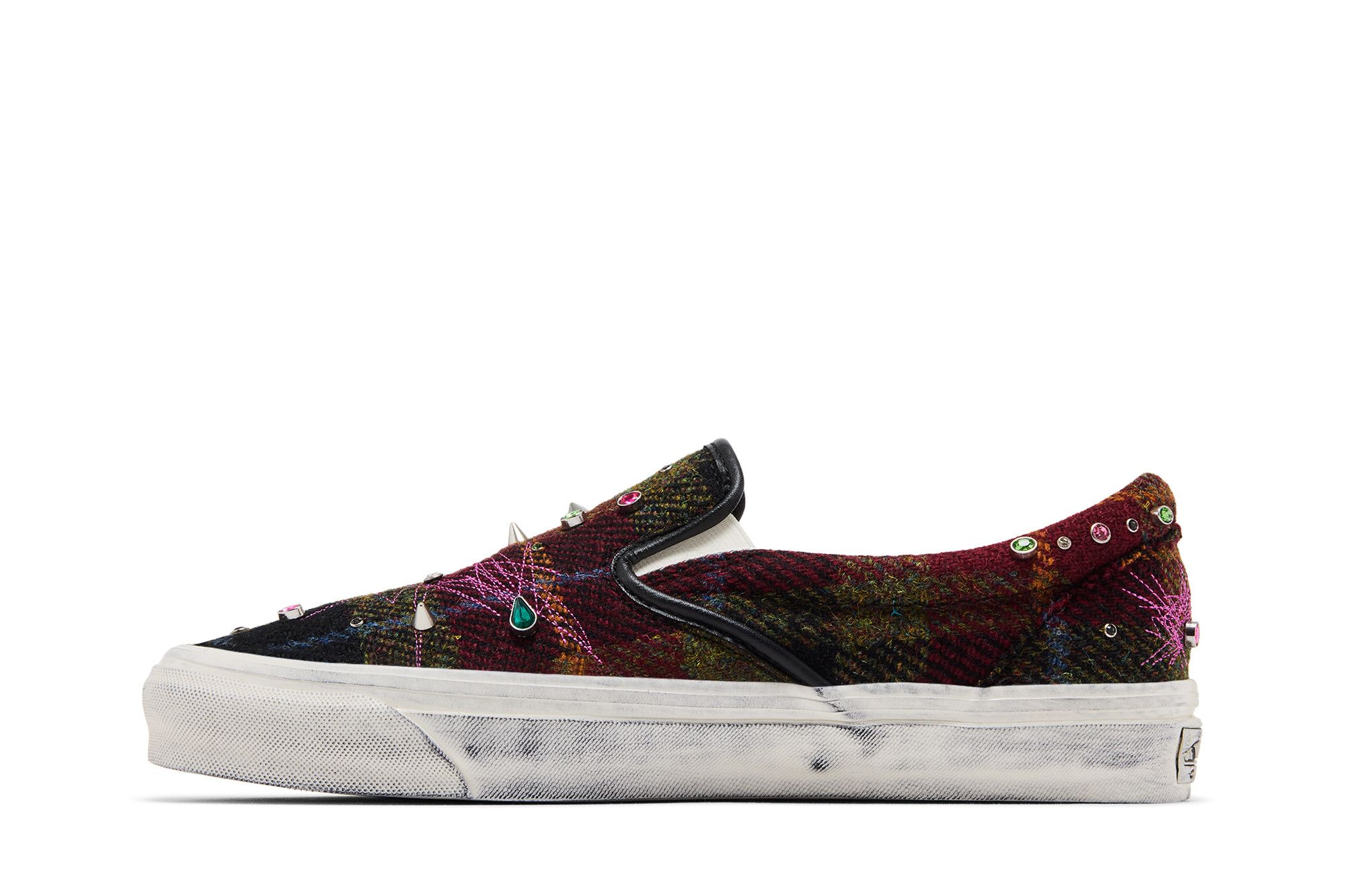 Lookbook Harris Tweed x Vans Premium 经典一脚蹬懒人鞋「红色」 VN000E96BJN