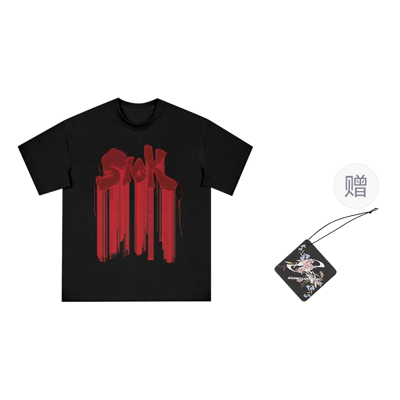 HARSH AND CRUEL × BLIND402 Oversized Embroidered Graphic Tee Unisex - Black HM222010379