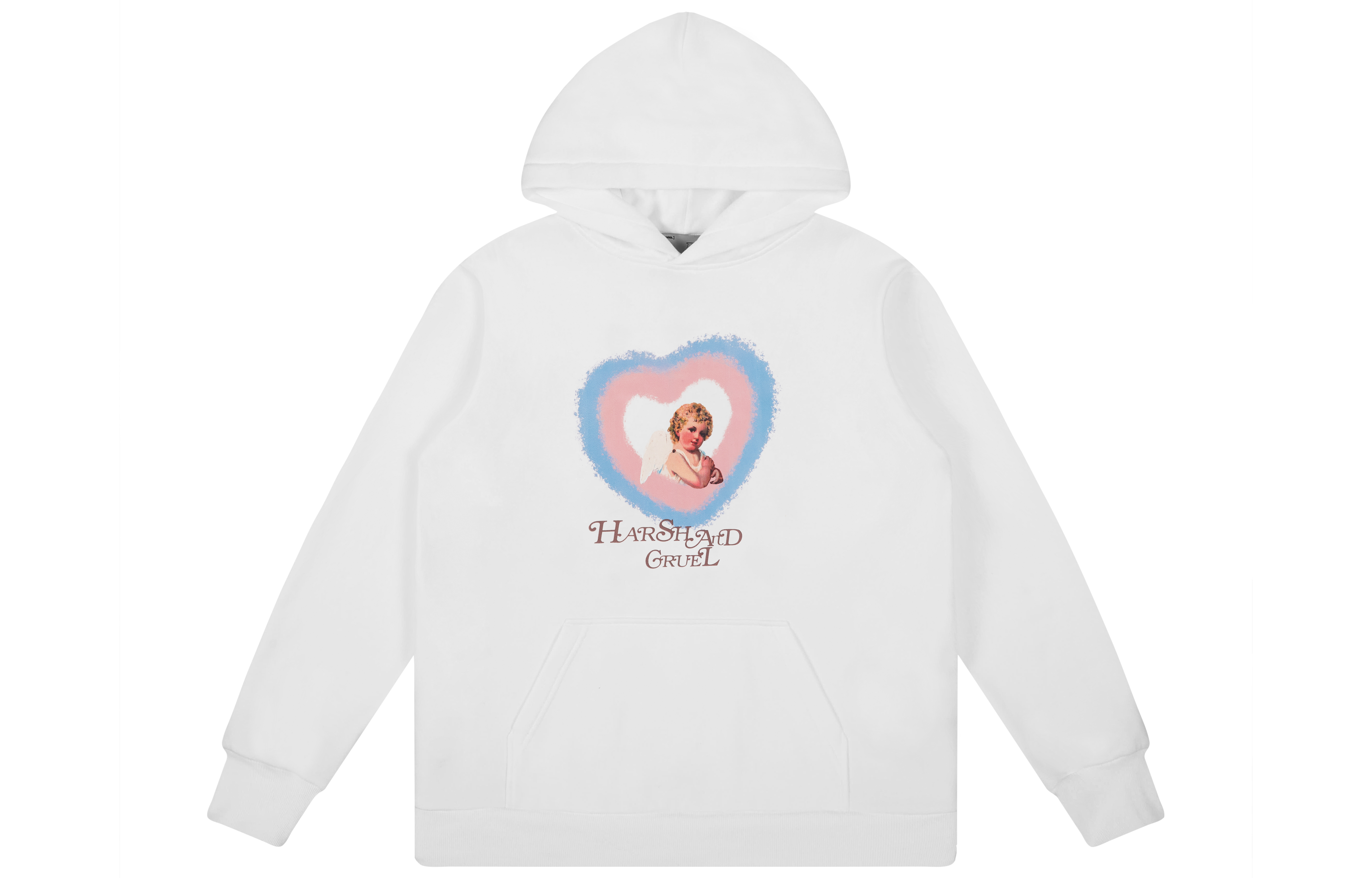 HARSH AND CRUEL Angel Vintage Print Oversized Hoodie Unisex Streetwear HW213020133