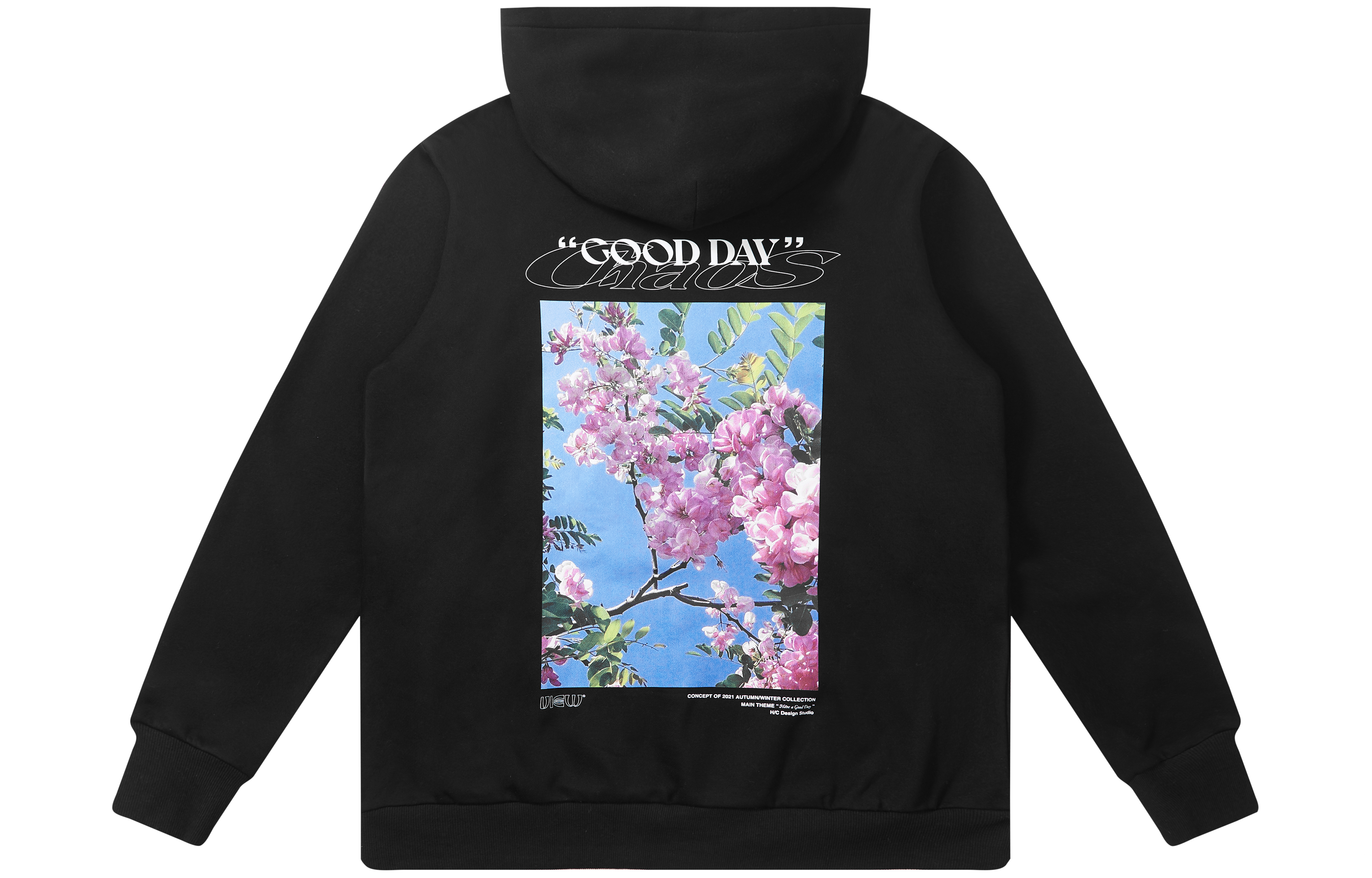 HARSH AND CRUEL AW21 Pink Floral Sky Hoodie Unisex Casual Streetwear. HW213020163