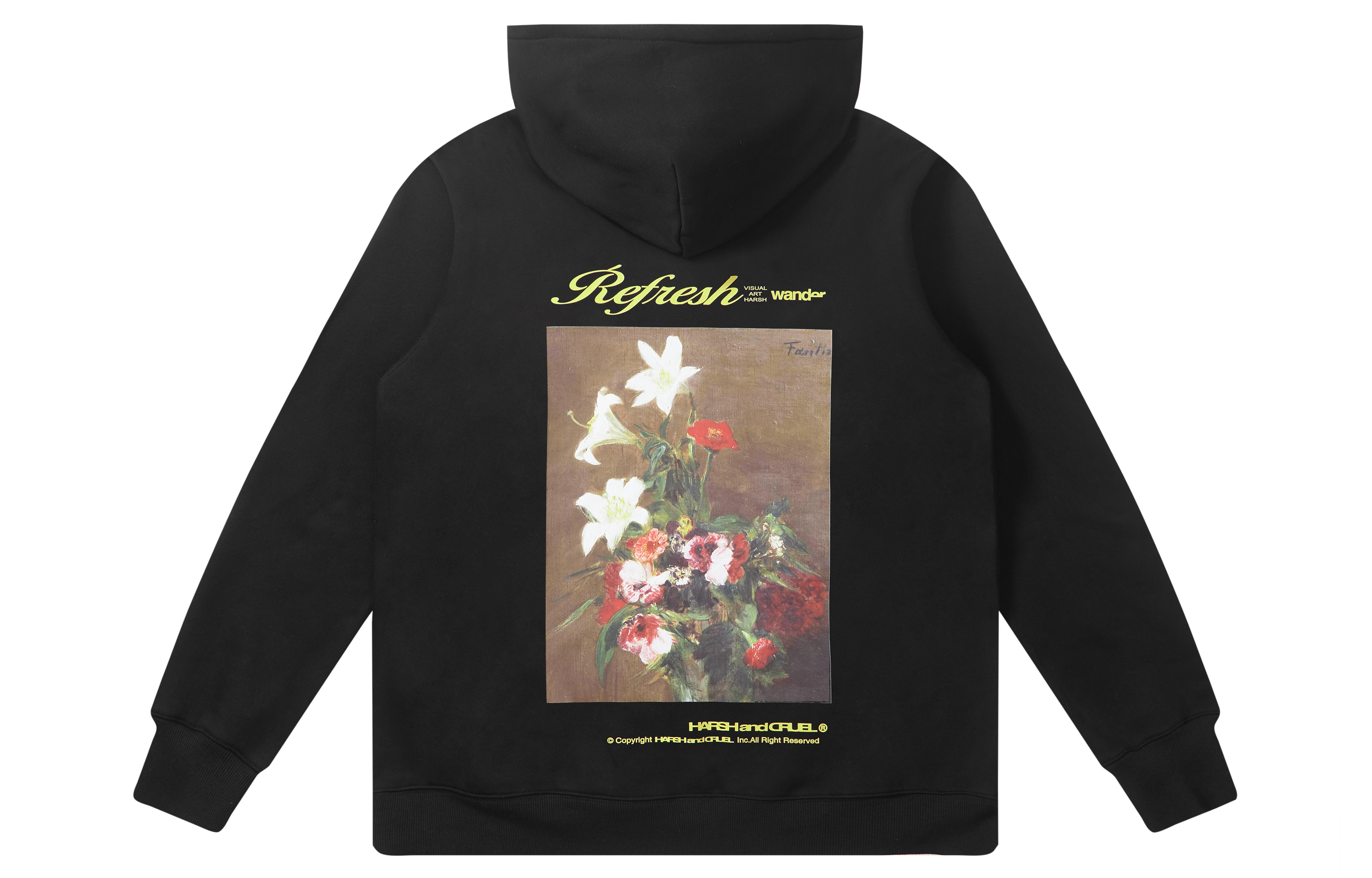 HARSH AND CRUEL AW21 Vintage Oil Painting Hoodie Unisex. HX213020030