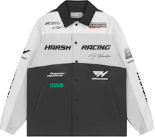 HARSH AND CRUEL AW22 Retro F1 Racing Handwritten Loose Coach Jacket Black Unisex HX223050396 HARSH AND CRUEL AW22 Retro F1 Racing Handwritten Loose Coach Jacket Black Unisex HX223050396