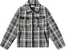 HARSH AND CRUEL Black Fringed Tweed Cropped Jacket Unisex Vintage Style HN233050443 HARSH AND CRUEL Black Fringed Tweed Cropped Jacket Unisex Vintage Style HN233050443