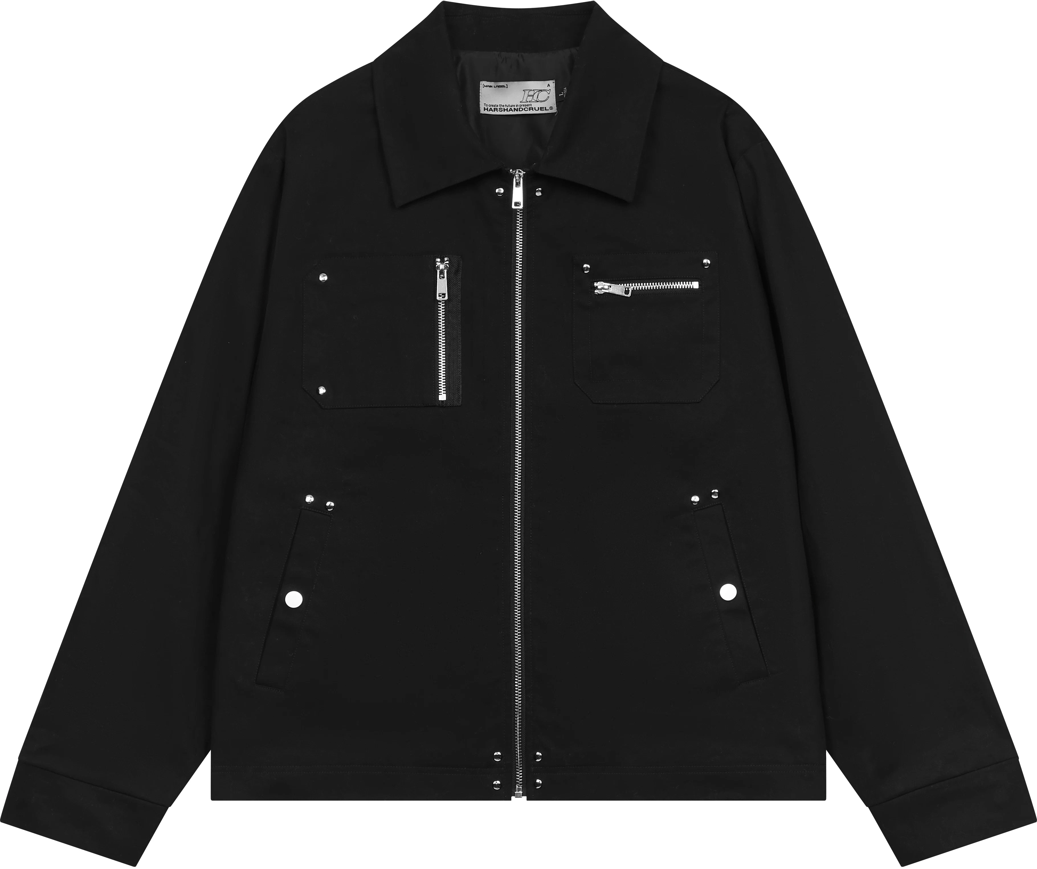 harsh-and-cruel-black-oversized-zip-pocket-jacket-unisex-hn-231050007