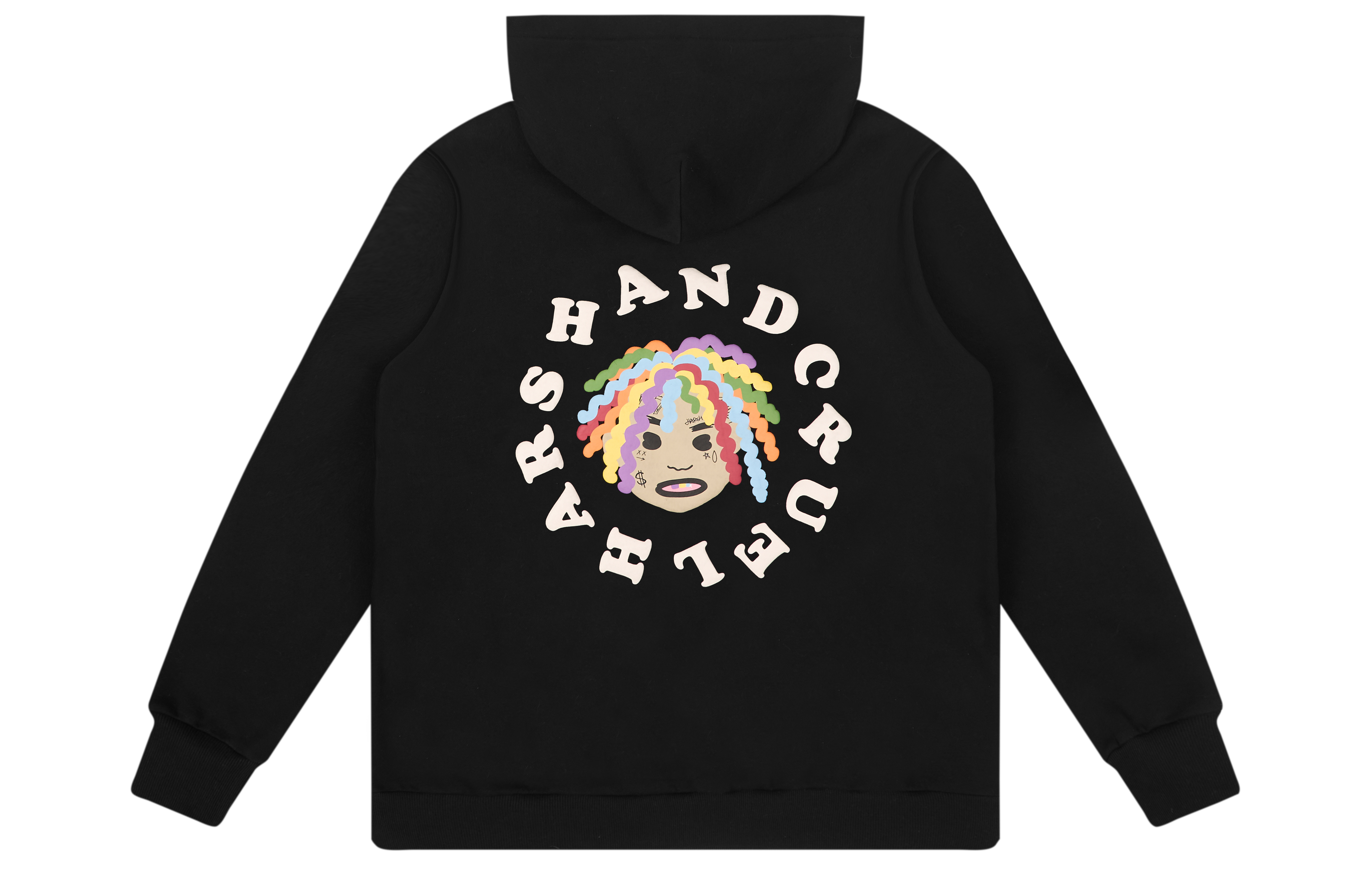 HARSH AND CRUEL Cartoon Graphic Hoodie with Braided Avatar Print - Unisex Style HW223030482
