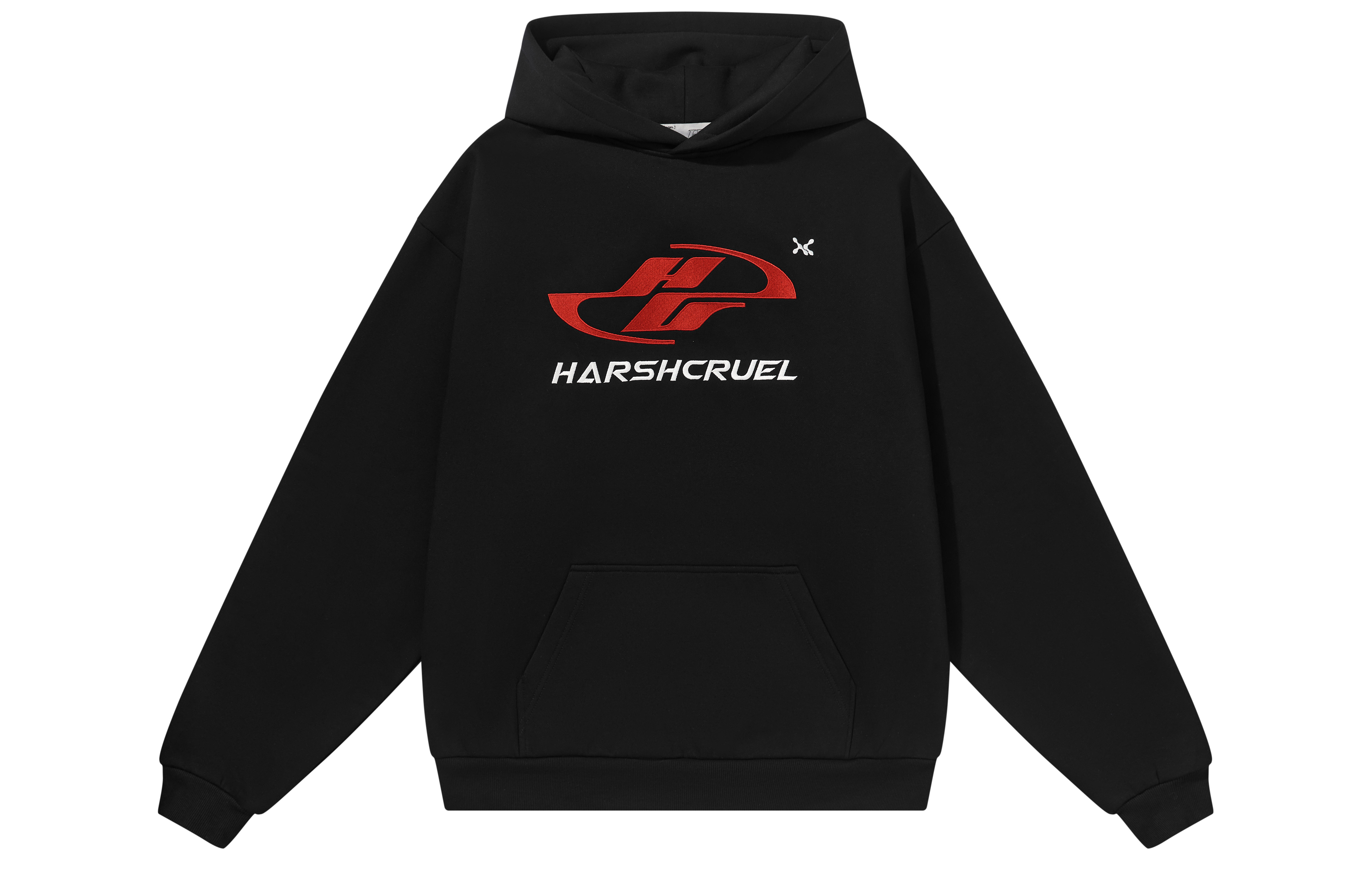 HARSH AND CRUEL Cleanfit Colorblock Logo Embroidered Loose Hoodie Unisex HZ233030425