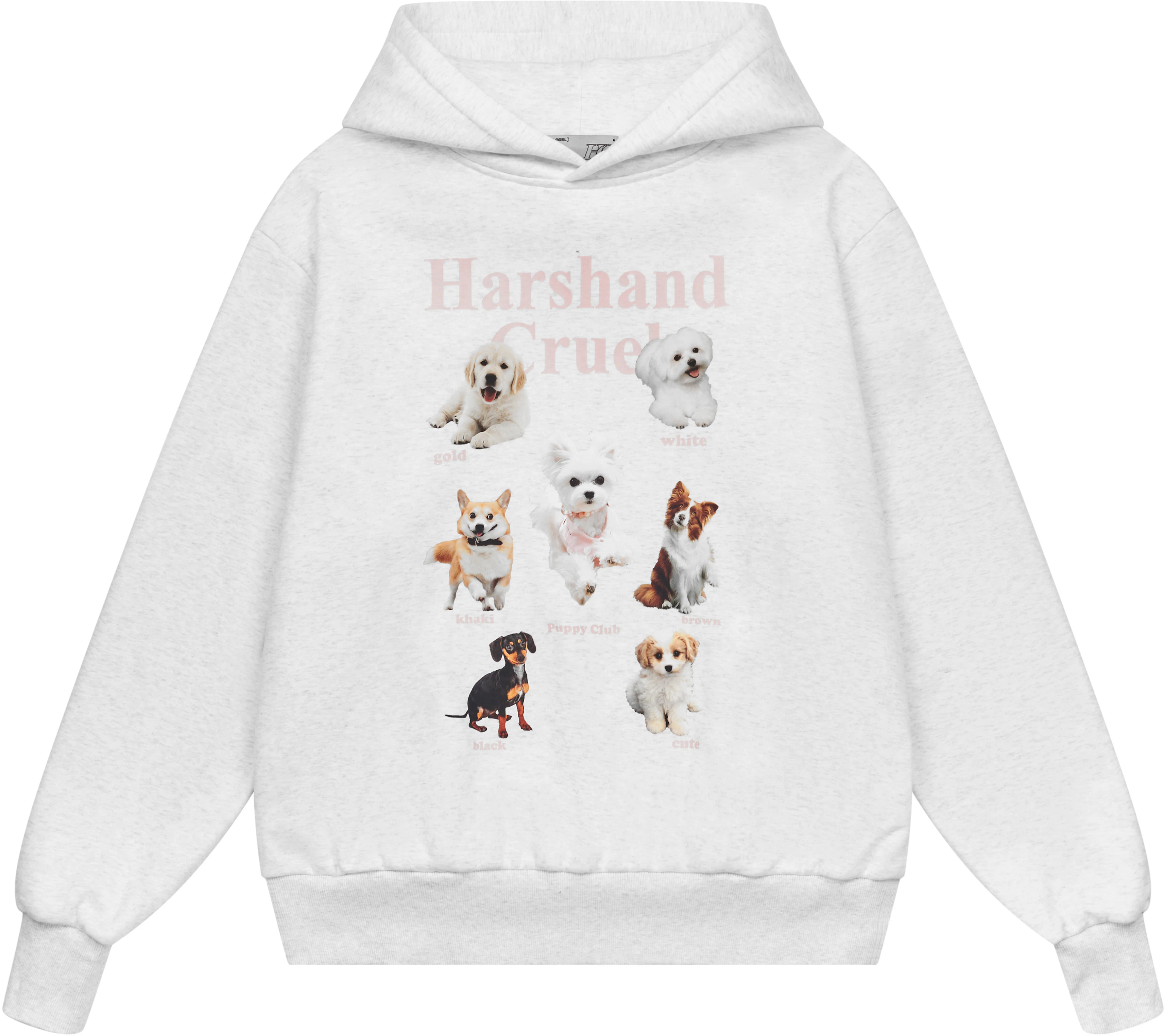 harsh-and-cruel-cute-dog-party-print-hoodie-casual-loose-fit-unisex-light-gray-hn-233030423