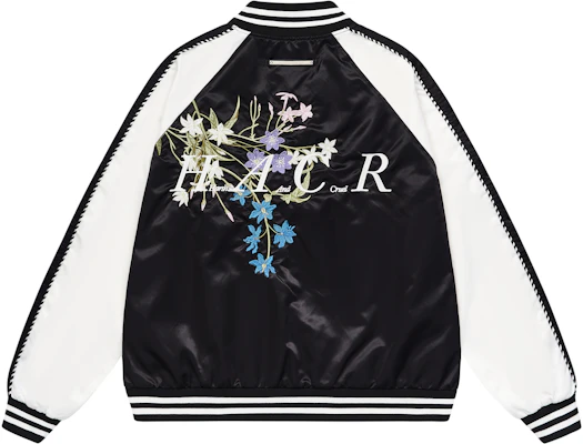 HARSH AND CRUEL Jaket Bomber Bunga Bersulam Unisex Hitam. HL243090256 Buy HARSH AND CRUEL Jaket Bomber Bunga Bersulam Unisex Hitam. HL243090256