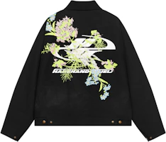 HARSH AND CRUEL Floral Embroidered Loose Fit Colorblock Jacket HL243050212 HARSH AND CRUEL Floral Embroidered Loose Fit Colorblock Jacket HL243050212