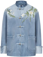 HARSH AND CRUEL Floral Embroidered Velvet Mandarin Collar Jacket Unisex HL244050325 HARSH AND CRUEL Floral Embroidered Velvet Mandarin Collar Jacket Unisex HL244050325