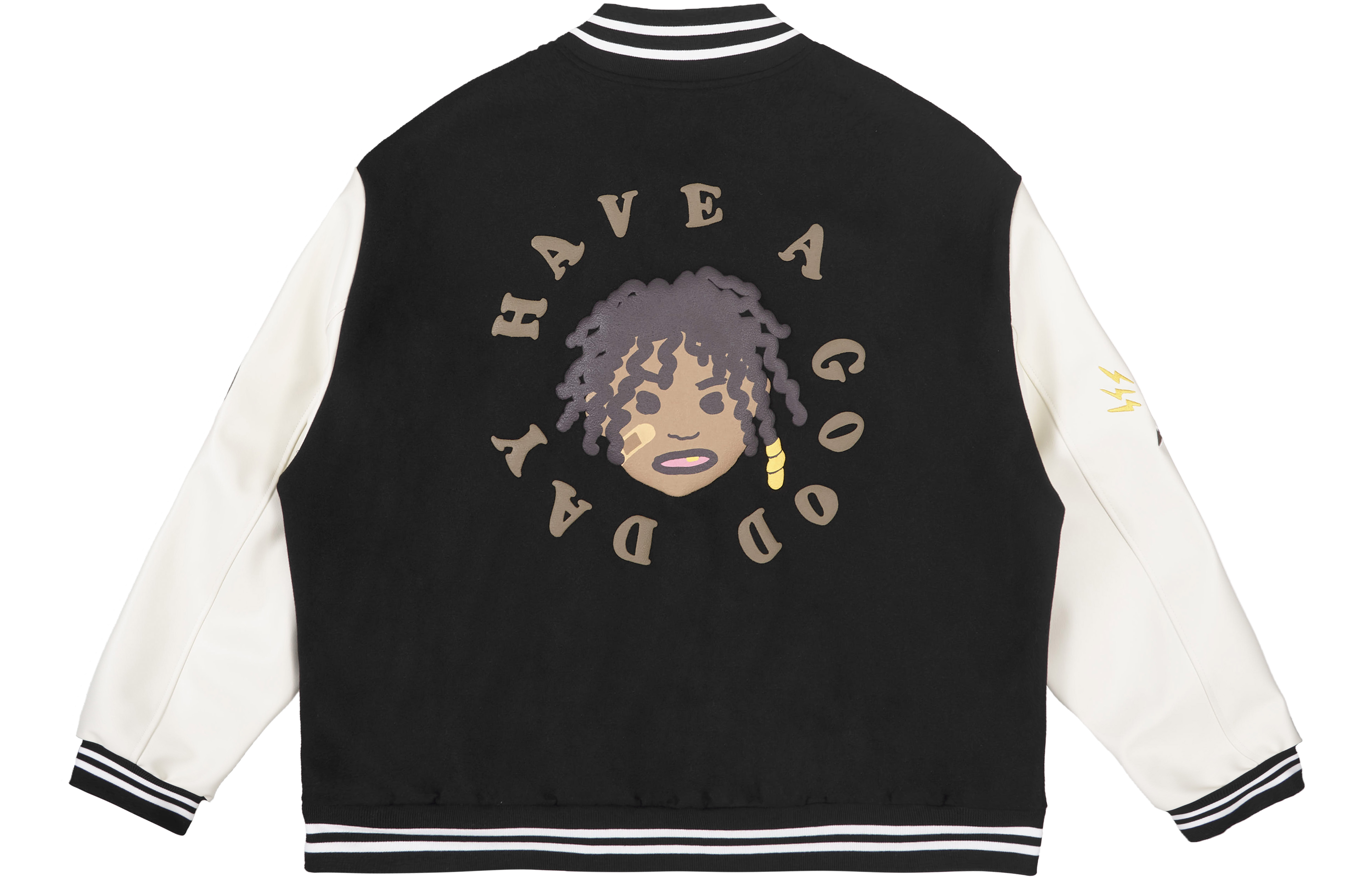HARSH AND CRUEL FW21 Hand-Drawn Cartoon Embroidered Heart Baseball Jacket Unisex HW214040316