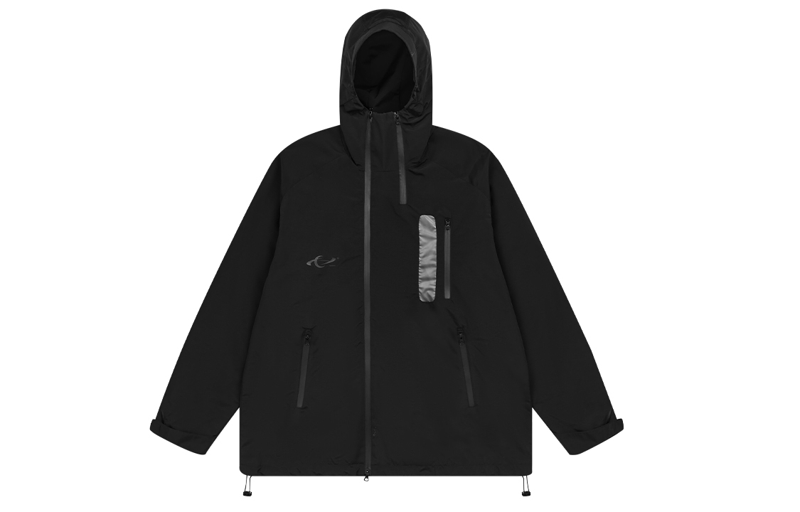 HARSH AND CRUEL FW22 Asymmetric Zip Detachable Liner Jacket Unisex Black HN224050561