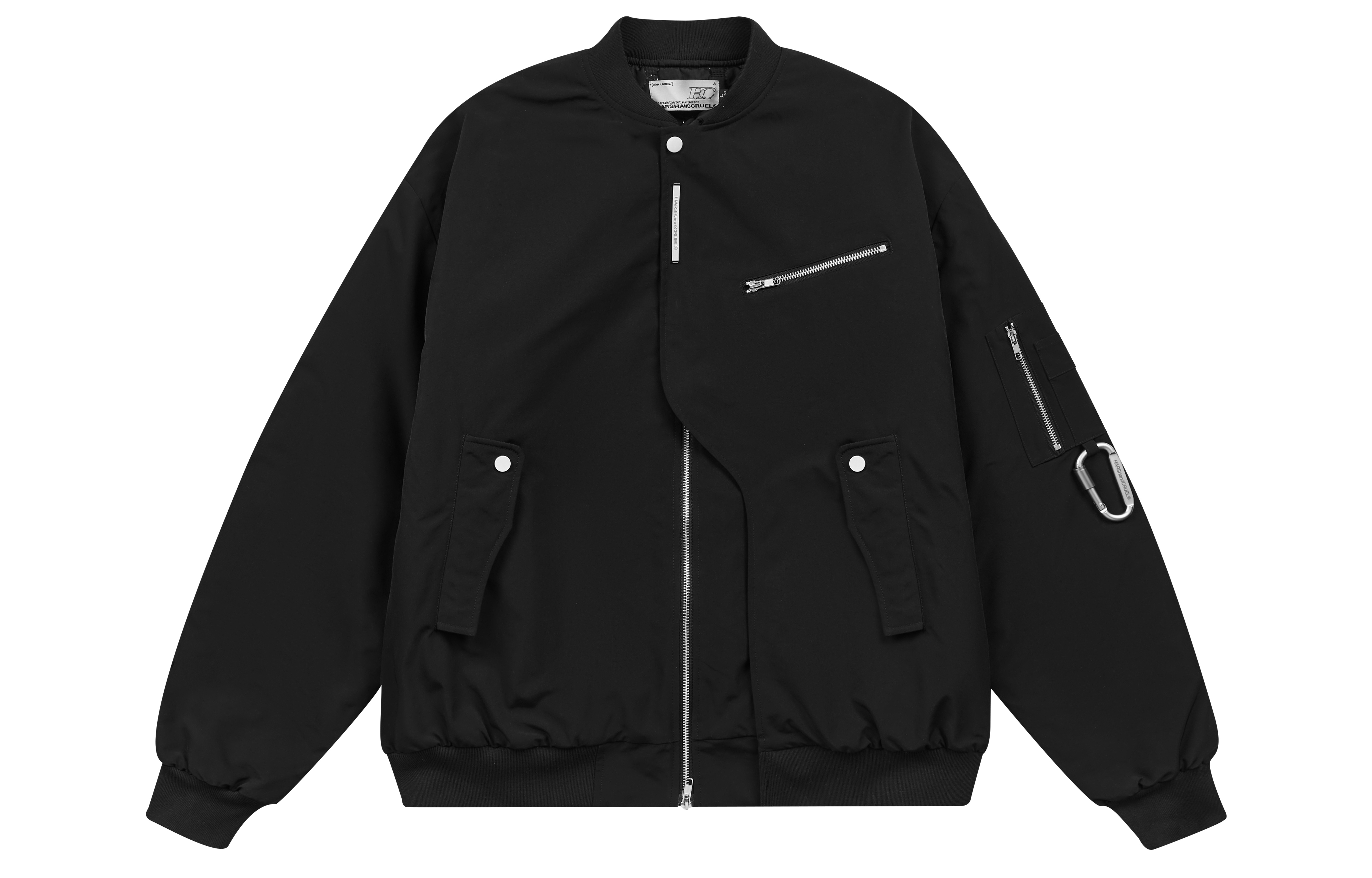 HARSH AND CRUEL FW22 Black Multi-Pocket Oversized Pilot Jacket Unisex HN224040566