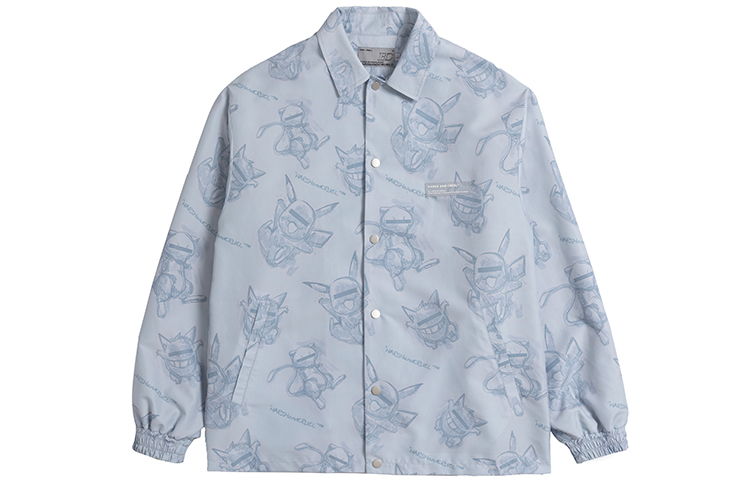 HARSH AND CRUEL Hand-Drawn Pokémon Printed Loose Coach Jacket Unisex HM203040008